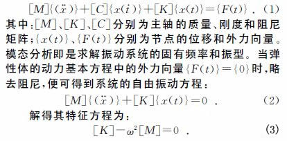 由有限元理論得主軸的動力學(xué)方程